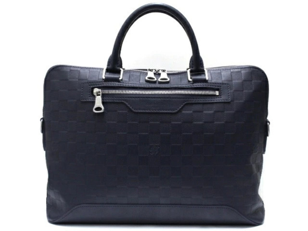 LOUIS VUITTON Avenue Briefcase Business Bag Damier Infini Astral Navy Blue
